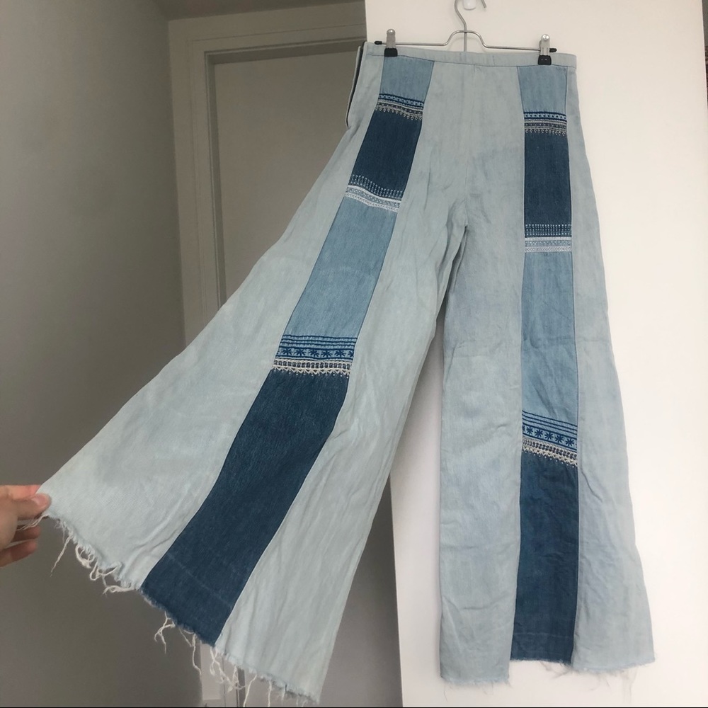 Free People Patchwork Jeans